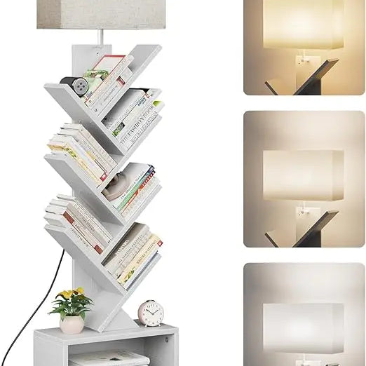 TreeTower™ 6-Tier Bookshelf – Modern Floor-Standing Book Organizer