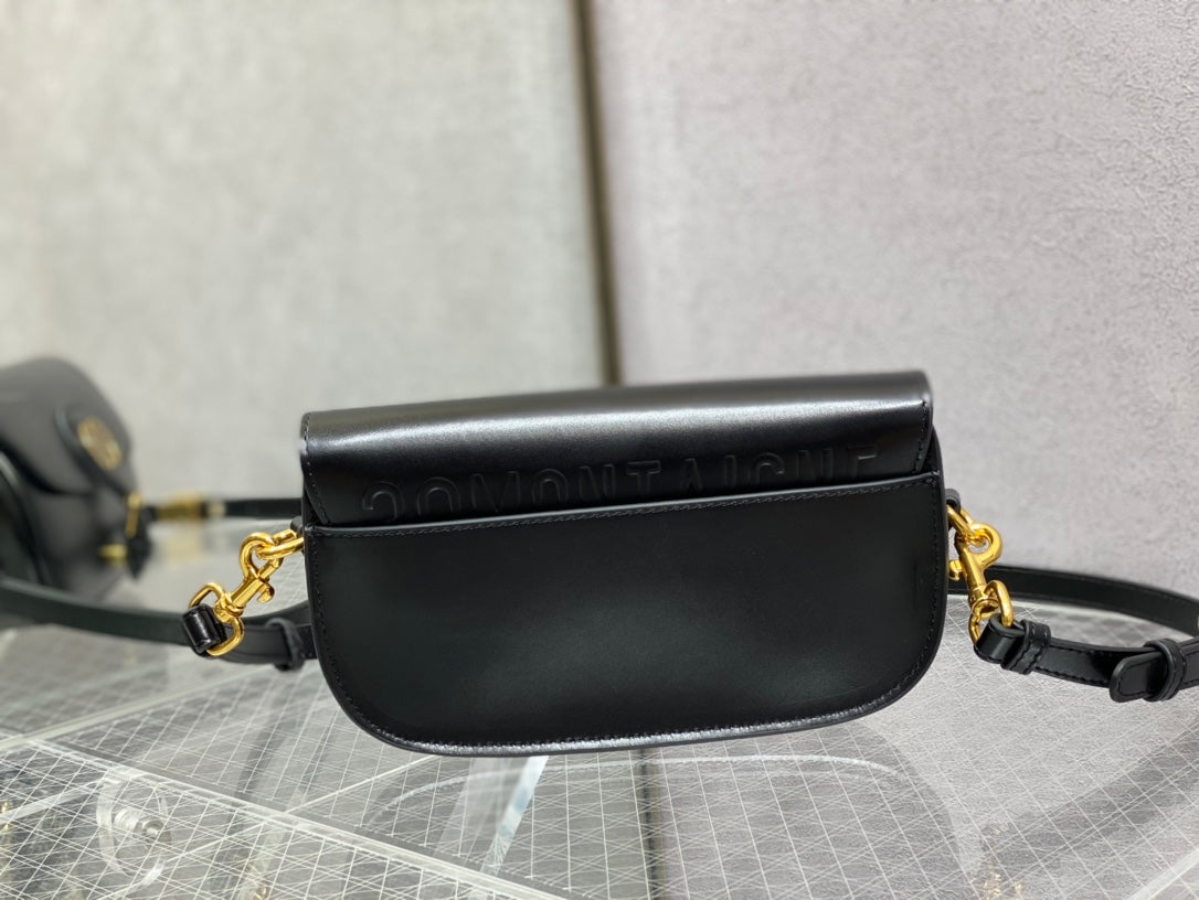 medium cd east west 22cm black calfskin ghw