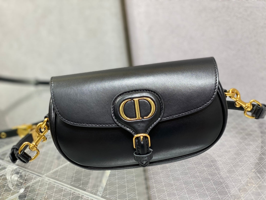 medium cd east west 22cm black calfskin ghw