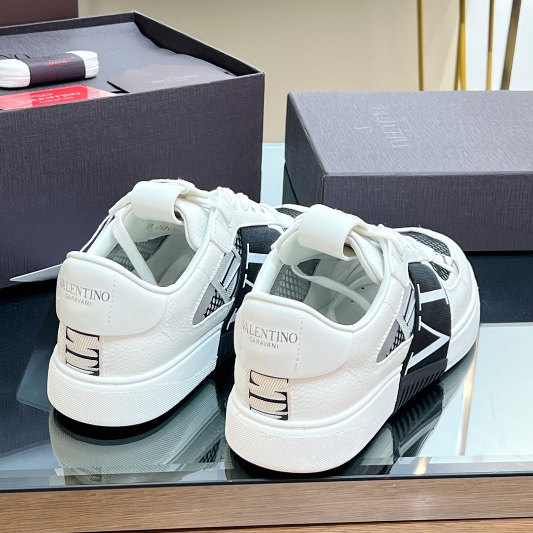 VT 2025 Sneakers White Black Mesh Calfskin Fabric 546969
