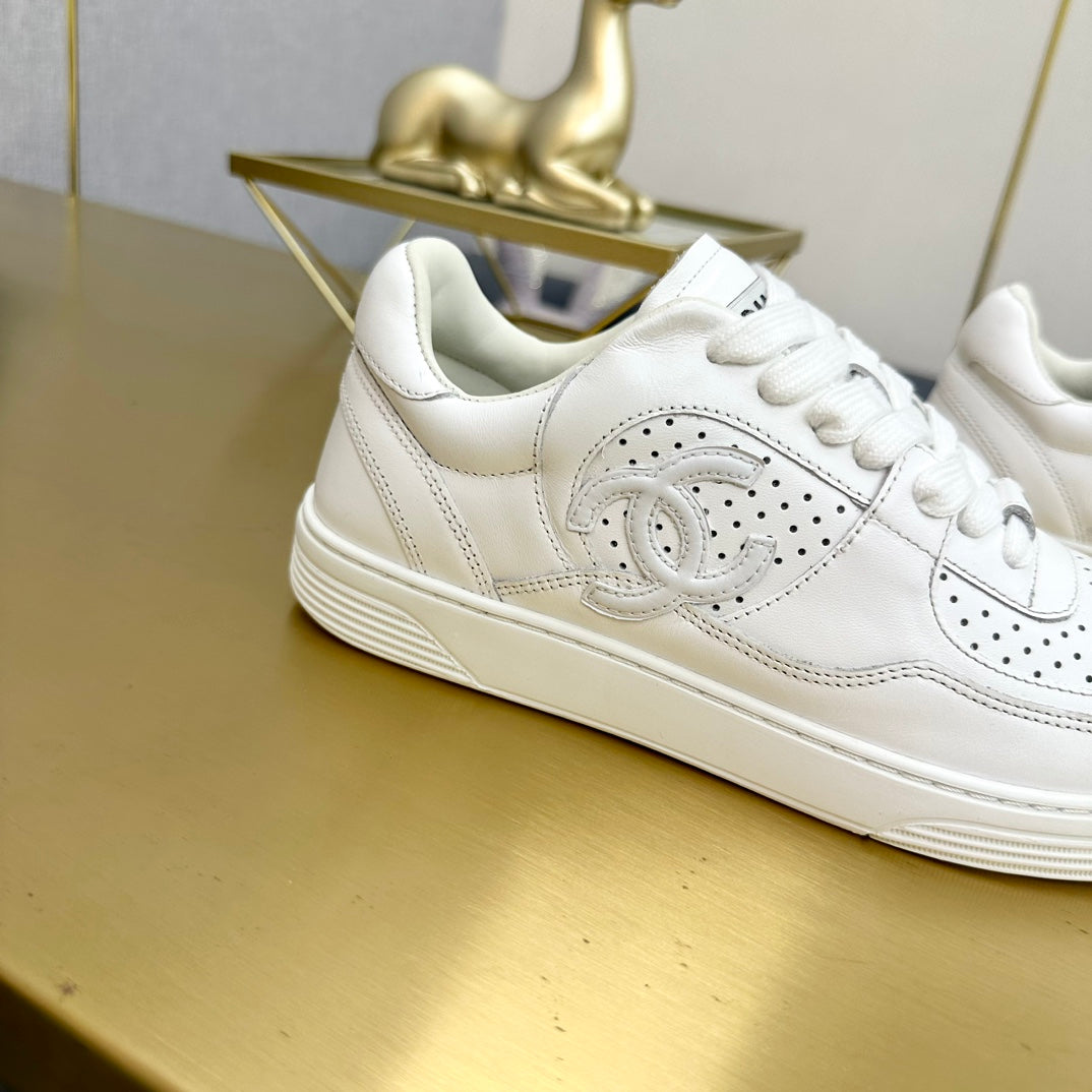 Chanel 2026 Platform Panda Sneakers White Calfskin 986769
