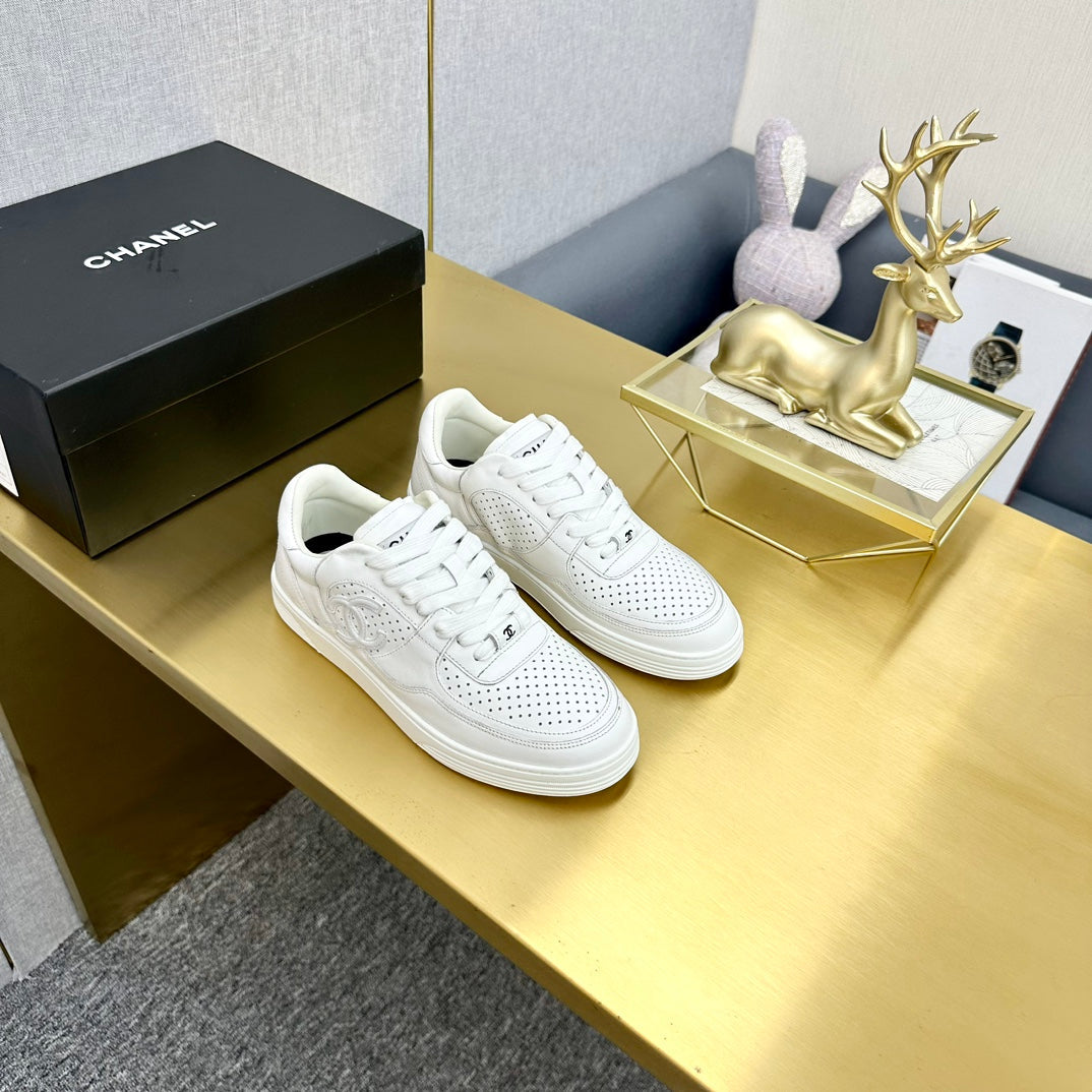 Chanel 2026 Platform Panda Sneakers White Calfskin 986769