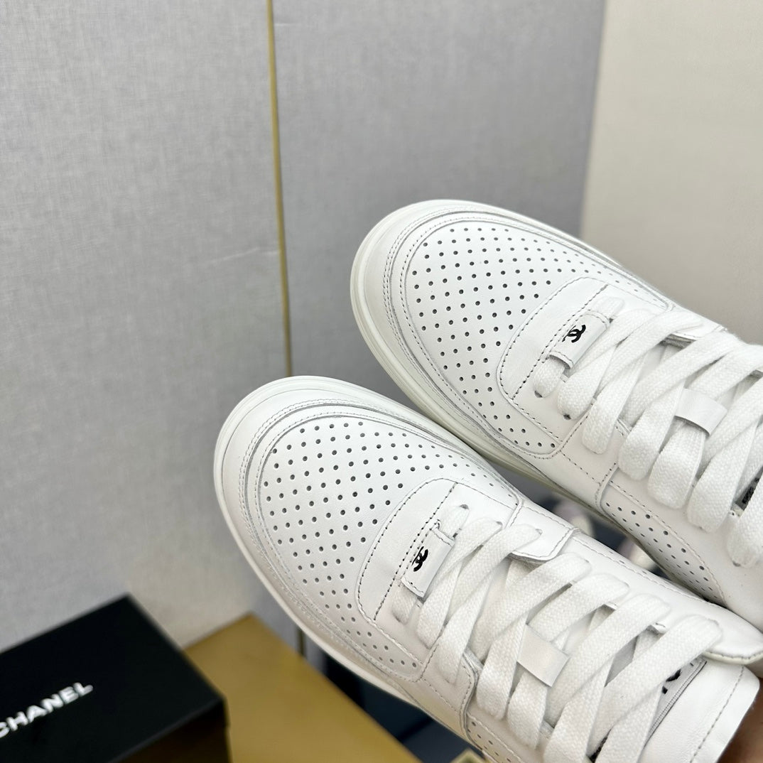 Chanel 2026 Platform Panda Sneakers White Calfskin 986769