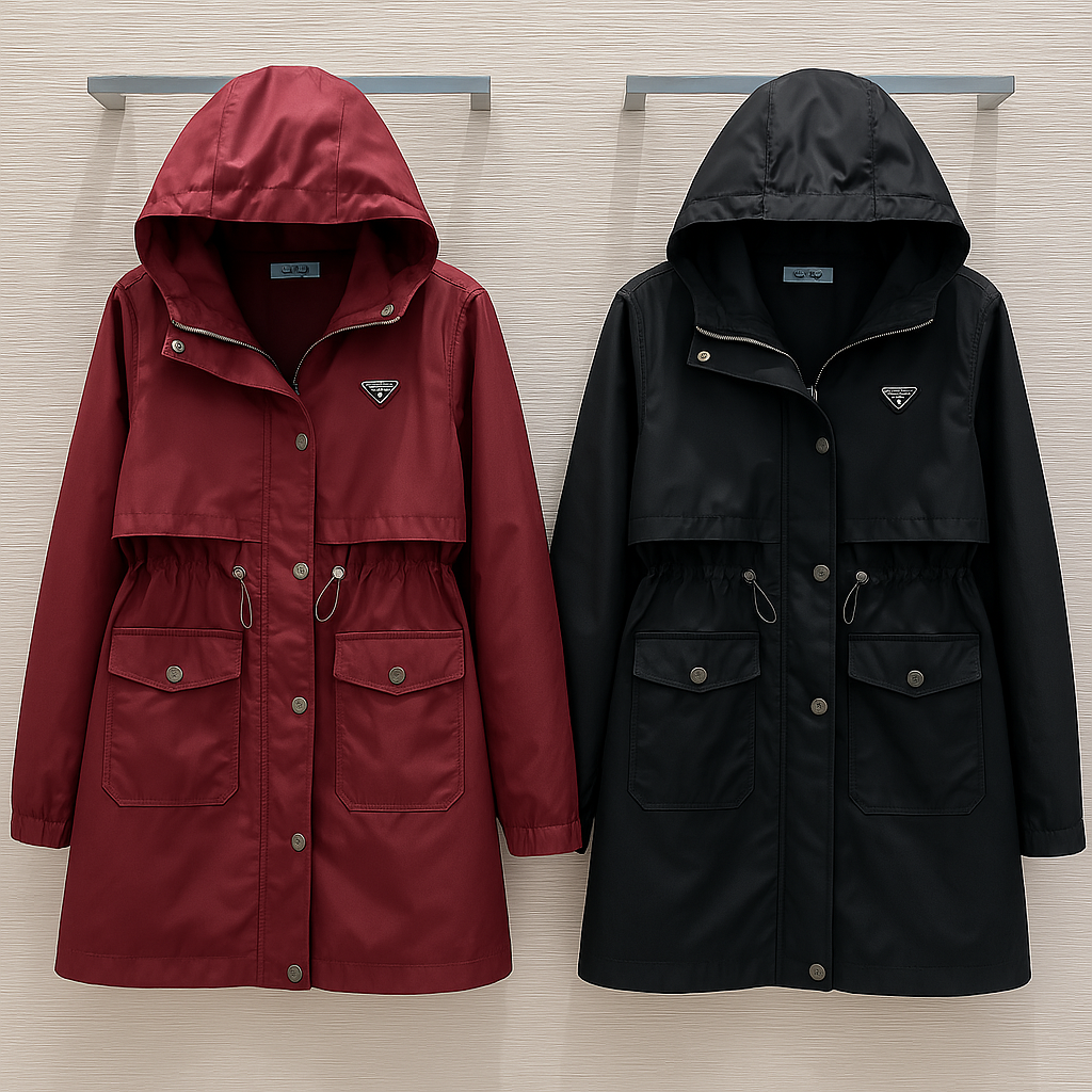Prada 2025 jacket Black and Red Burgundy Polyester