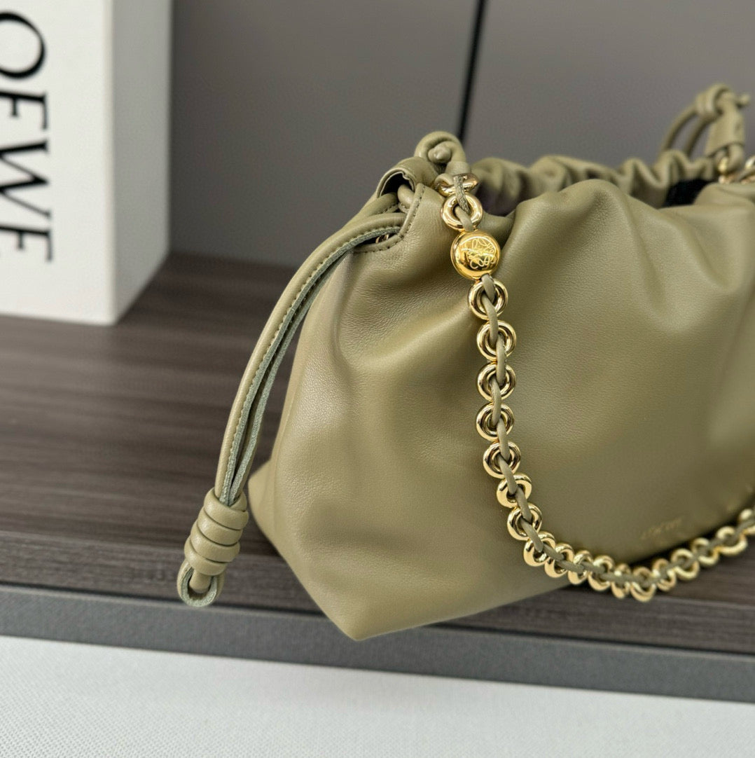 Loewe Flamenco Lucky Bag 30 Eucalyptus Green Nappa Lambskin