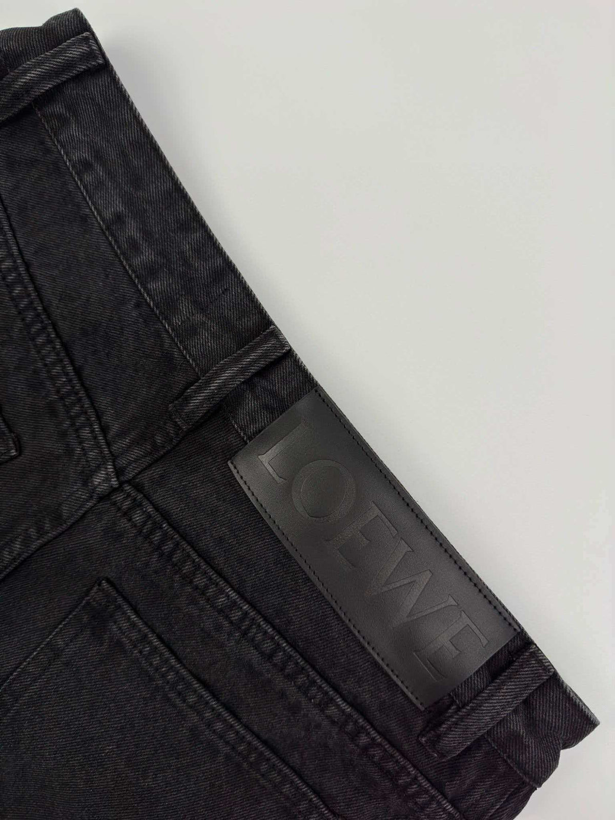 Loewe Anagram Baggy Jeans Black Cotton