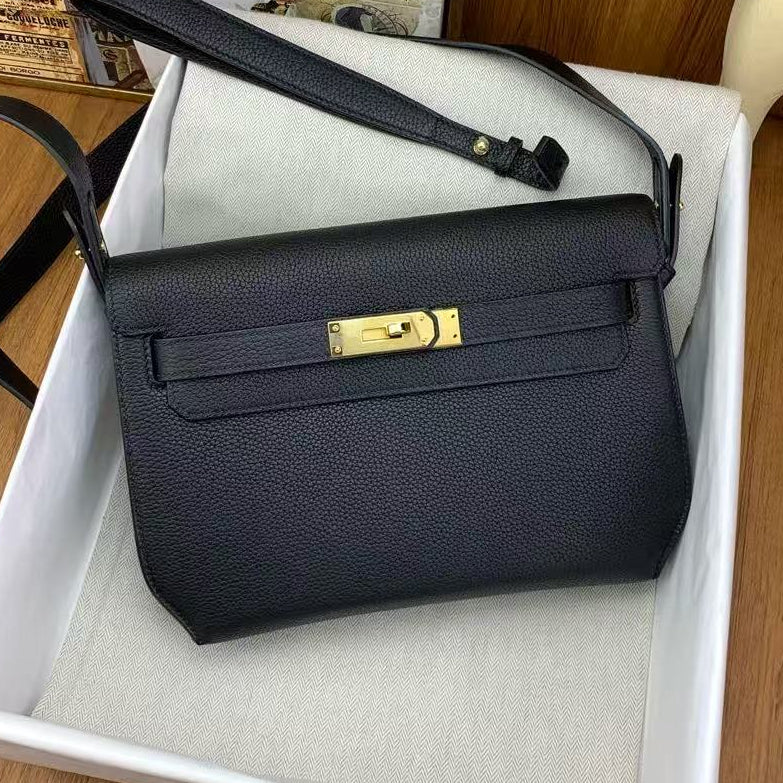 Hermes 2026 Kelly Depeches 25 cm Black Togo Leather Gold Hardware