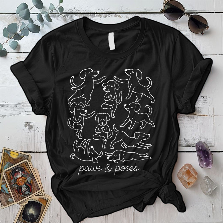 Paws and Poses T-Shirt Mockup black