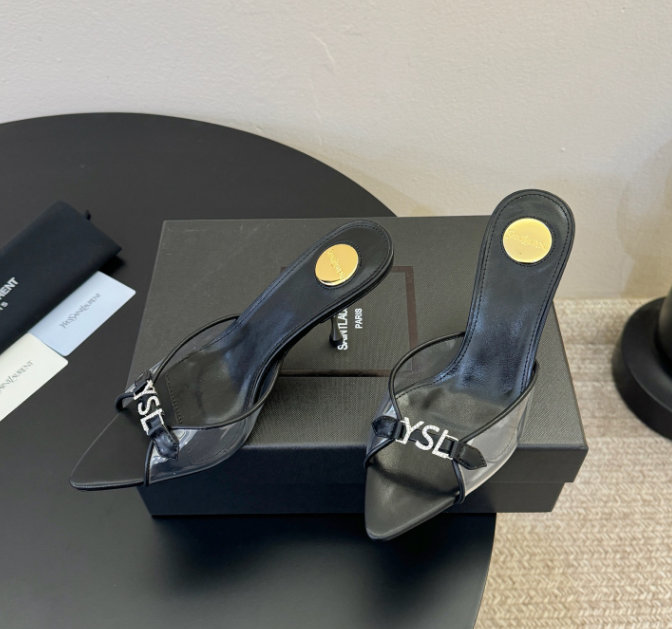 YSL 2026 Jerry Mule 80mm TPU Leather