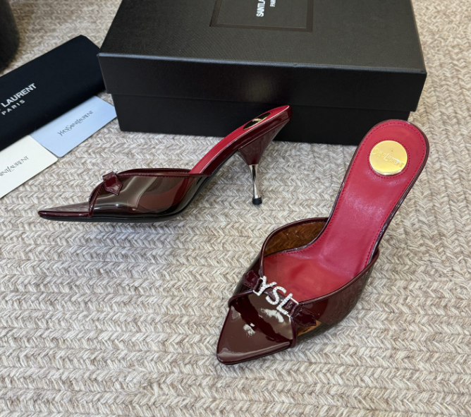 YSL 2026 Jerry Mule 80mm TPU Leather