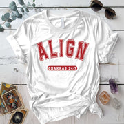 Align Chakras 24 7 T Shirt White Mockup