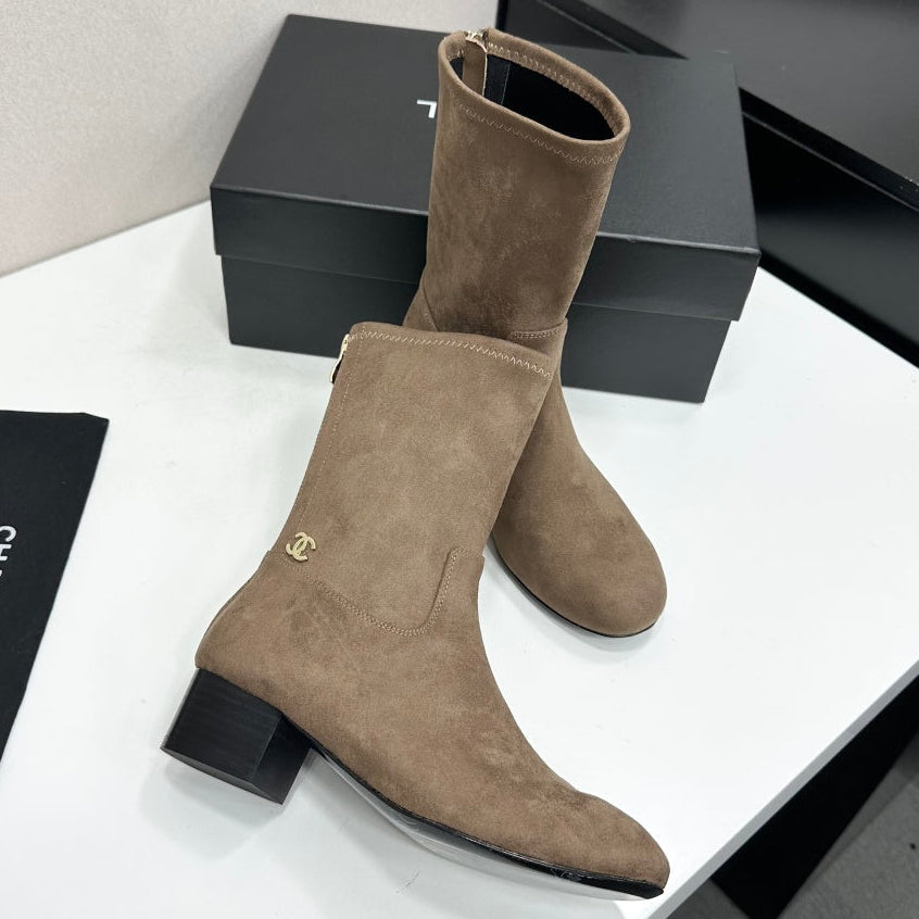 Chanel 2026 Short Boots 35mm Suede Leather 985644