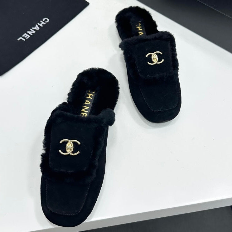 Chanel 2026 Double C Mule Suede Cowhide 985898