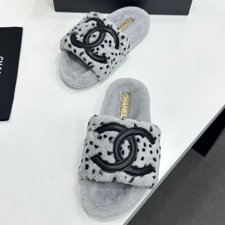 Chanel 2026 Polka Dot Pattern Sandals Wool 985906