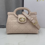 Dior 2026 Jolie Top Handle Mini Chain Handbag 18.5cm Grained Calfskin