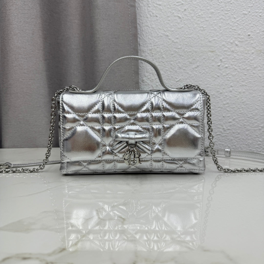 Dior 2026 My Tender Dior Top Handle Mini Chain Bag 21cm Lambskin