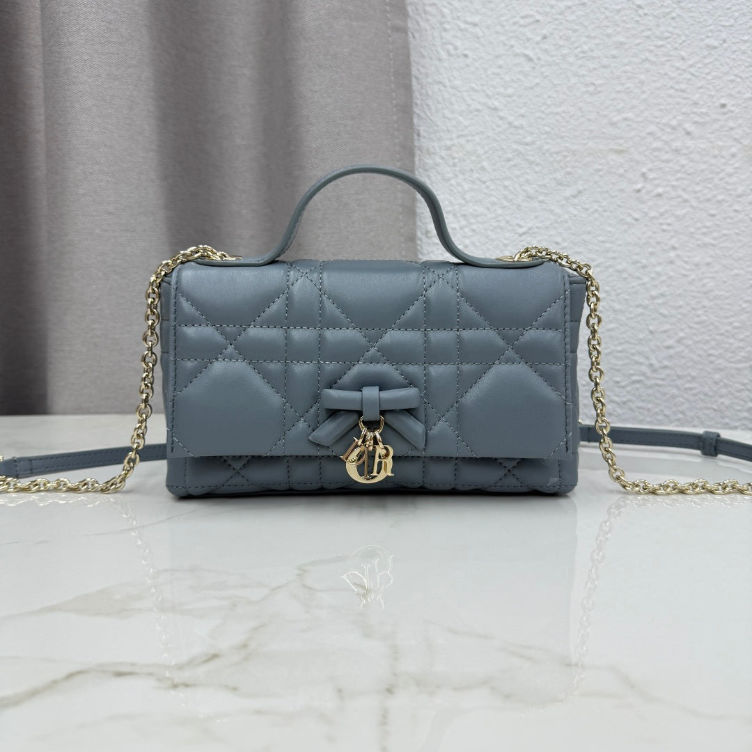 Dior 2026 My Tender Dior Top Handle Mini Chain Bag 21cm Lambskin