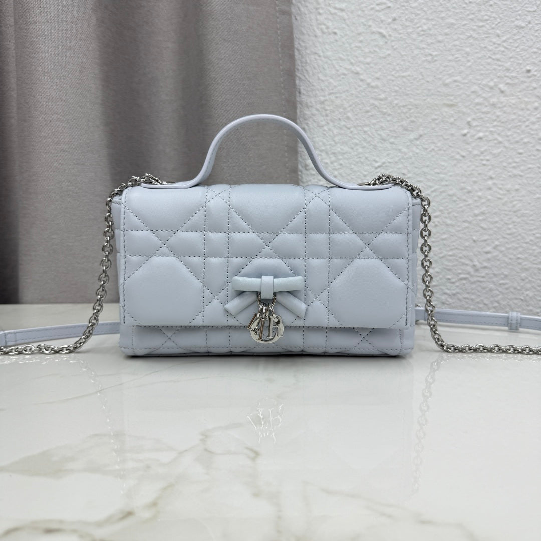 Dior 2026 My Tender Dior Top Handle Mini Chain Bag 21cm Lambskin