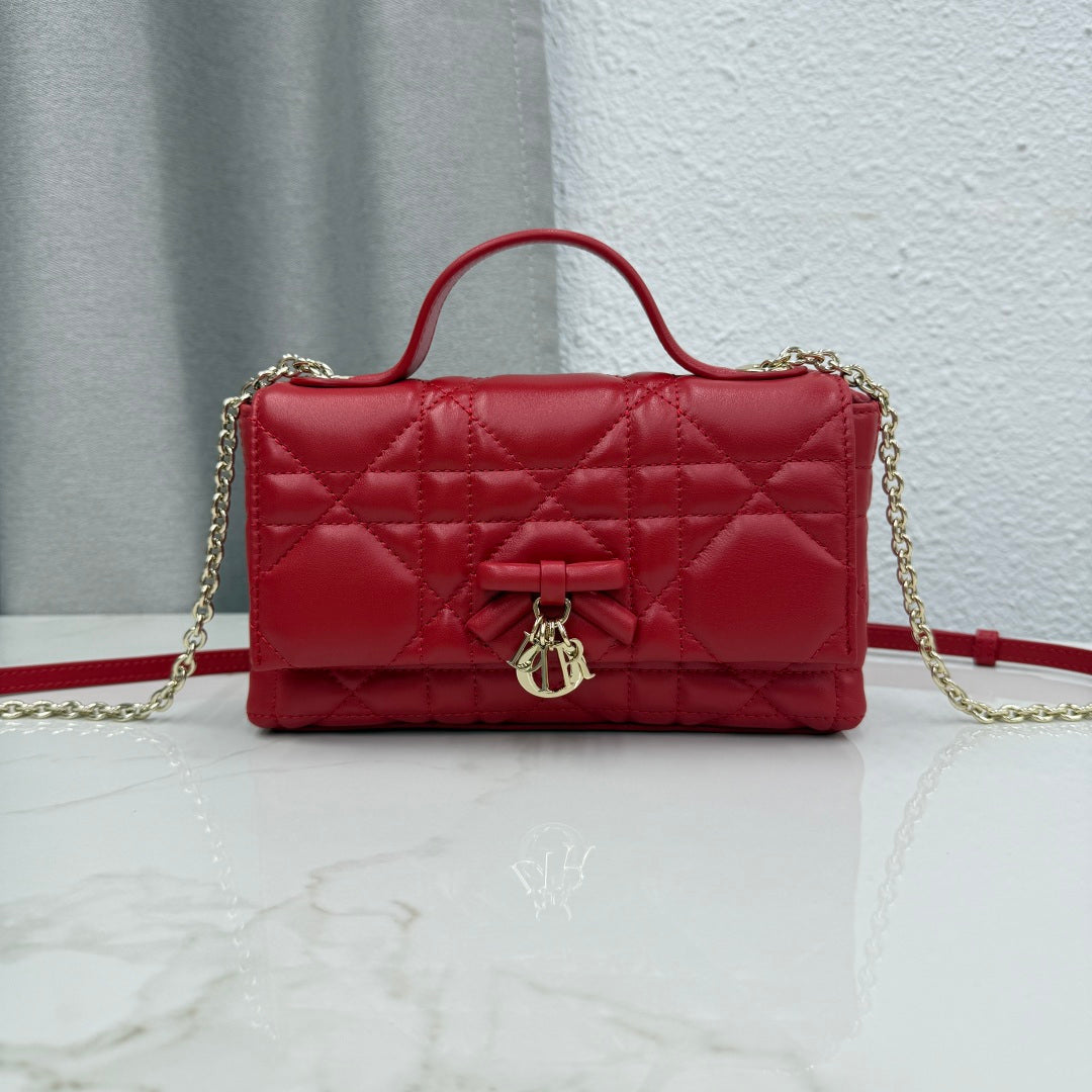 Dior 2026 My Tender Dior Top Handle Mini Chain Bag 21cm Lambskin