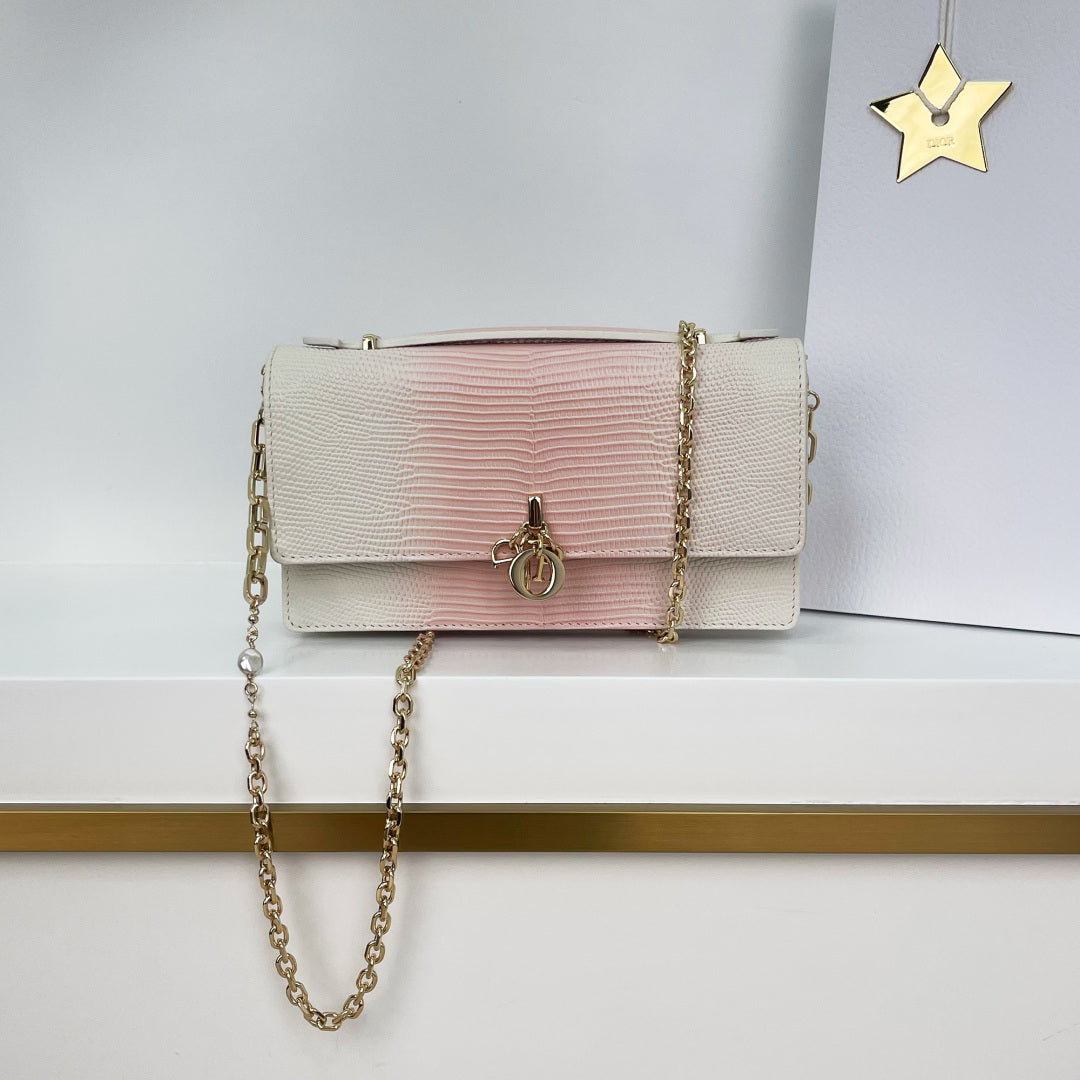 Dior 2026 Pearl Clutch Bag 21cm Leather