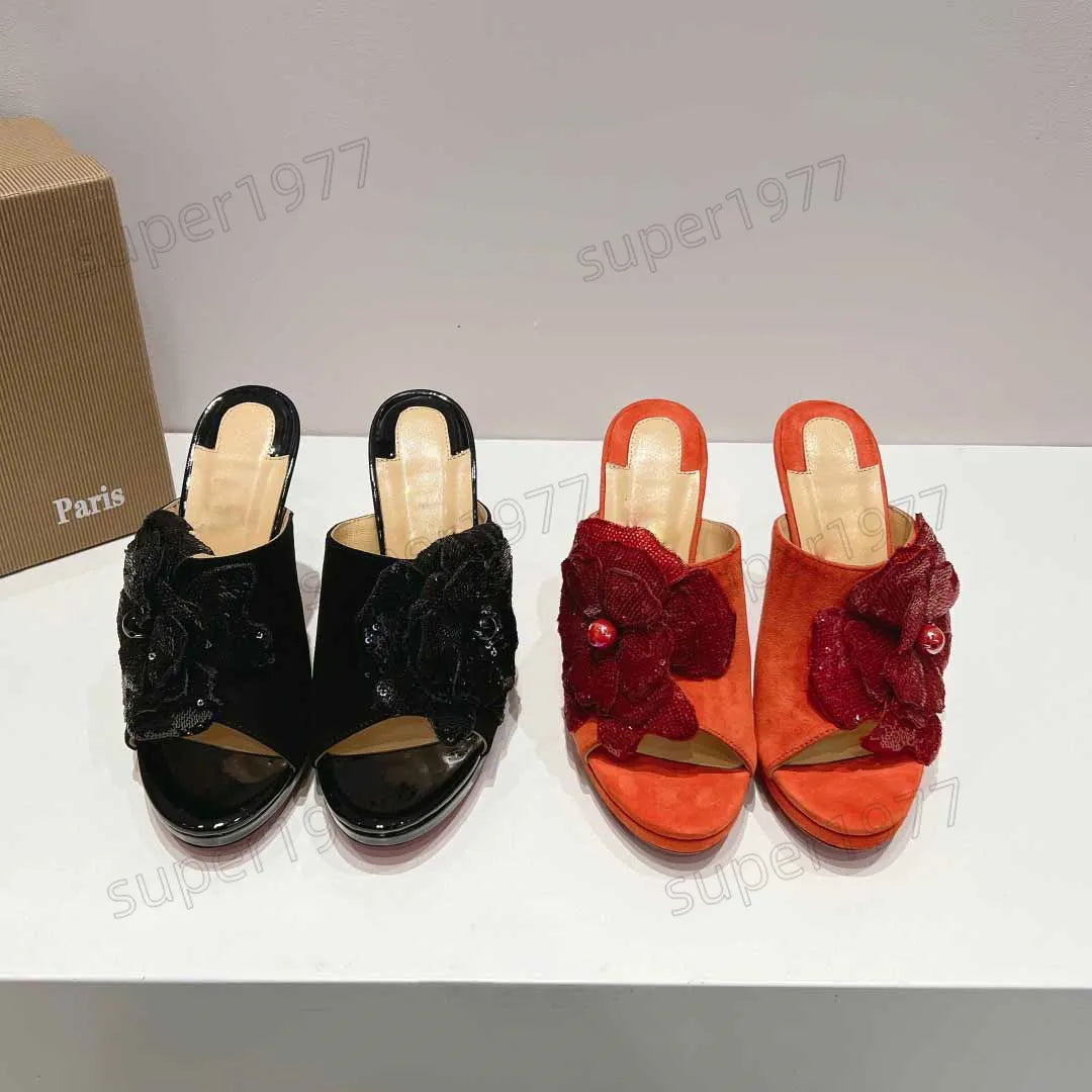 CL 25 Mule High Heel 120mm Suede 240502