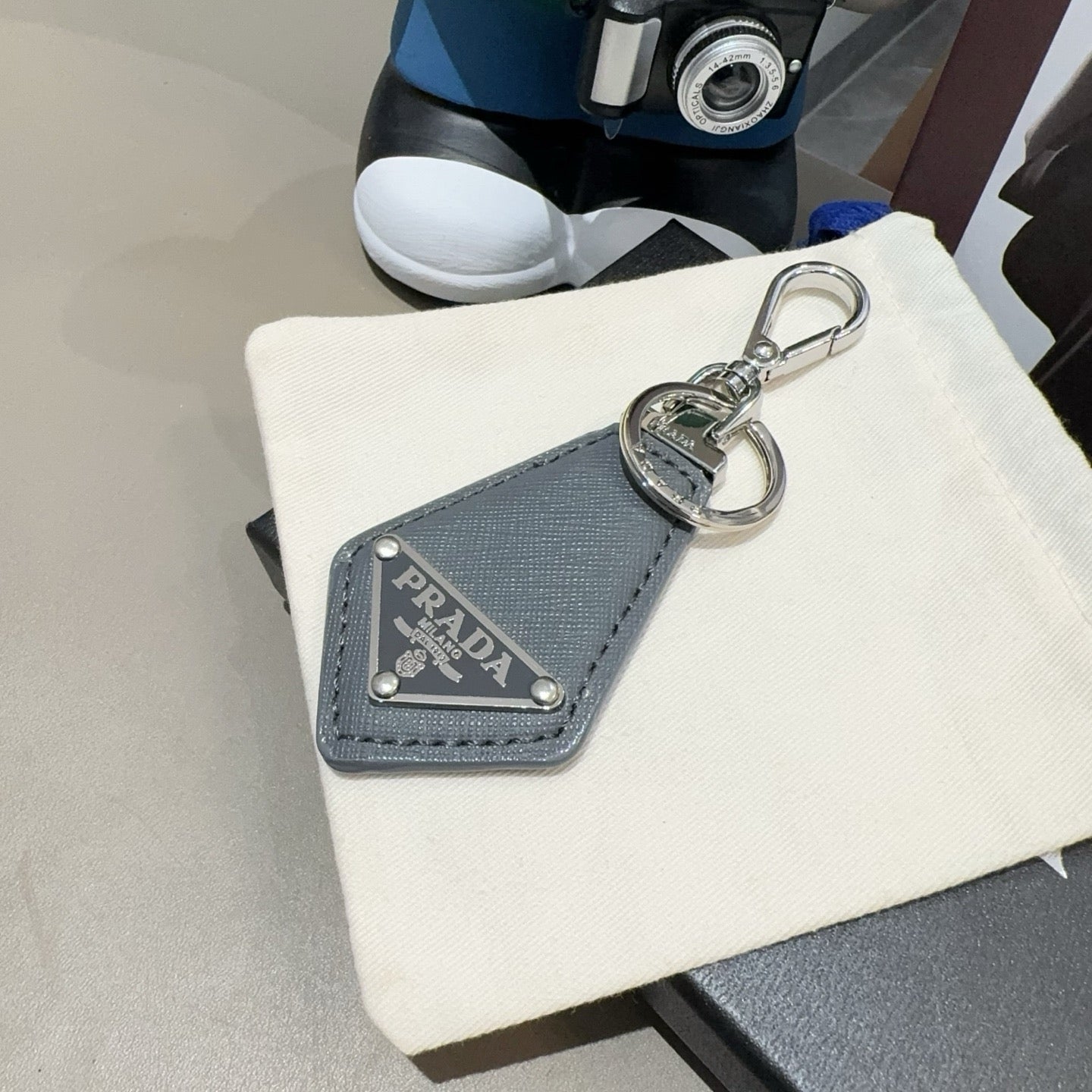 Prada Triangular Logo Charm 389051