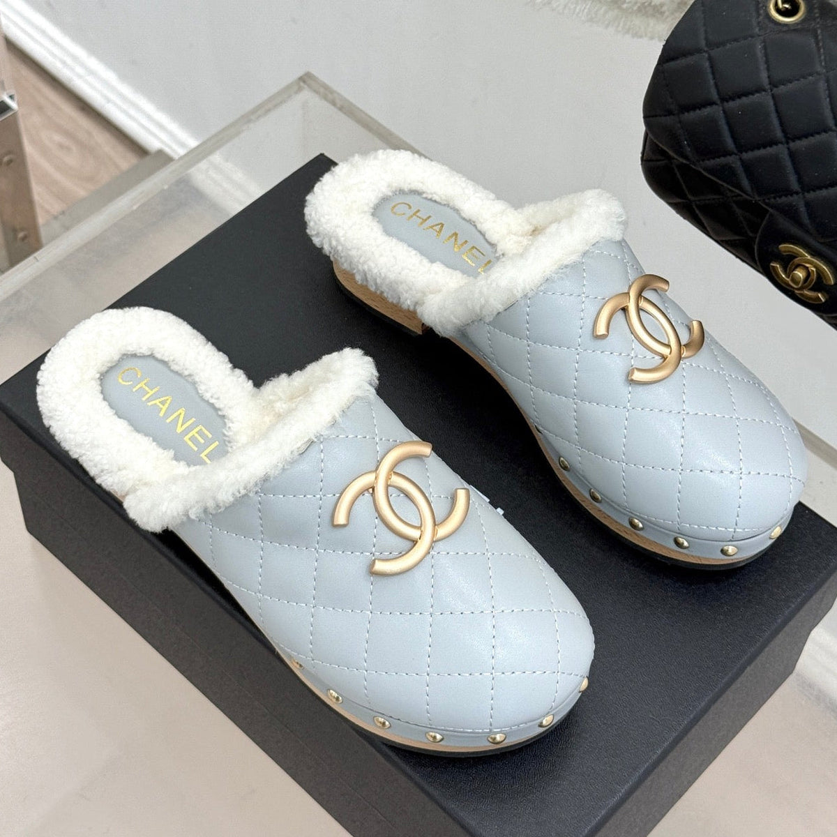 Chanel 2026 Quilted Mule Leather Wool 188603