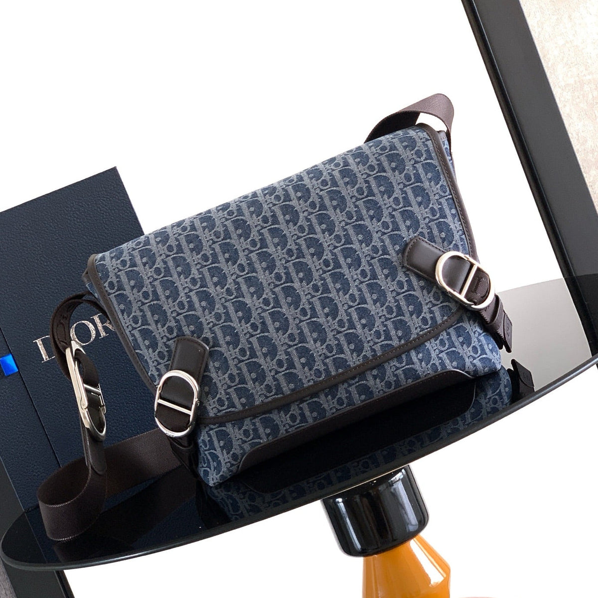 Dior 2026 Medium Jett Flap Bag 31cm Suede Leather Canvas 400813