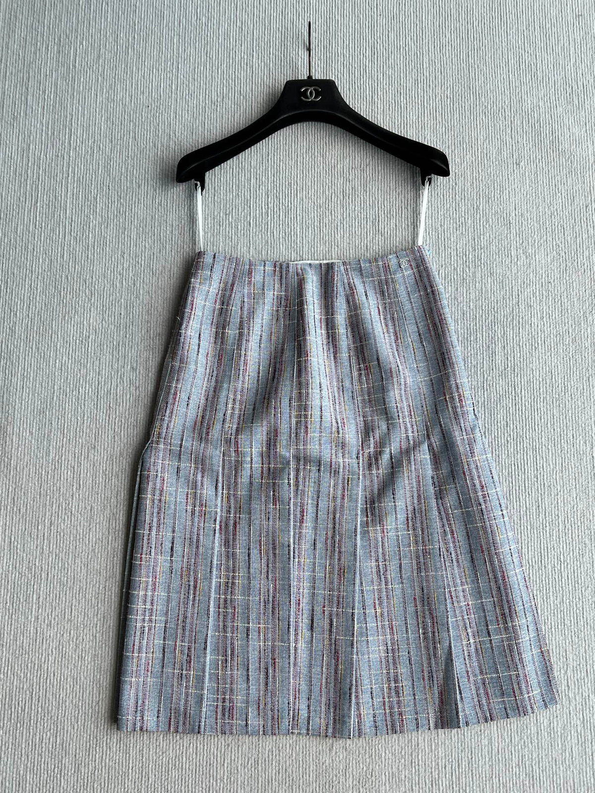 Chanel 2026 Long-Sleeved Jacket And Skirt Set Blue Cotton