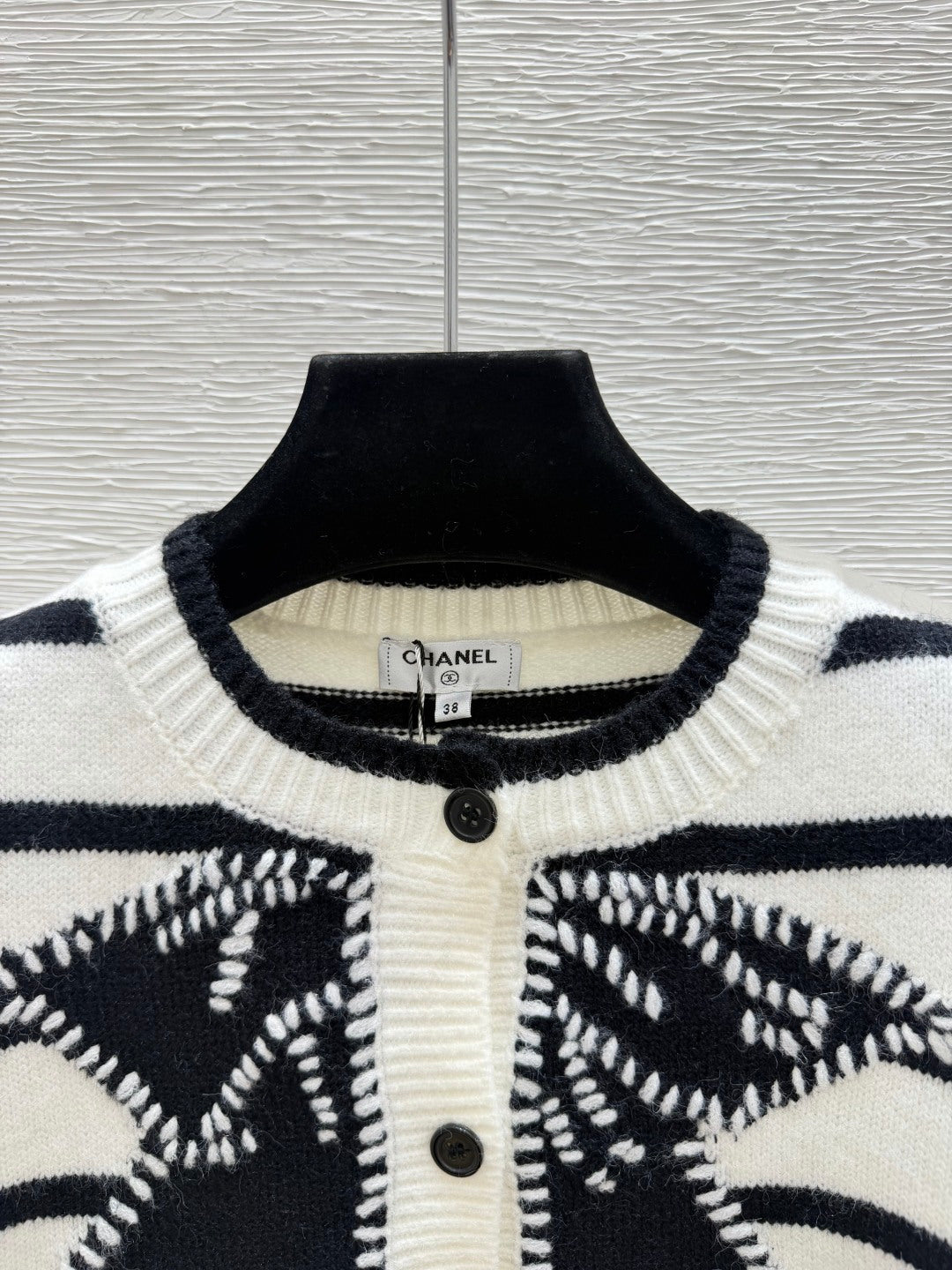 Chanel 2026 Crew-neck Cardigan With Bow Wool 244596