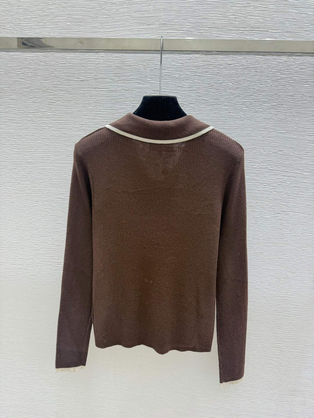 Chanel 2026 Long-sleeved Knitted Polo Shirt Wool 244648