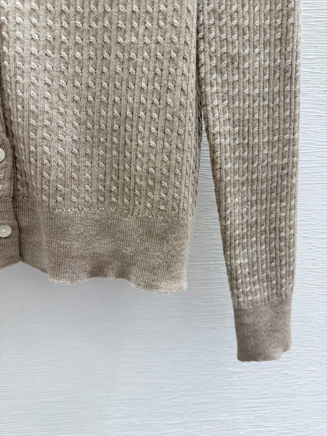 Chanel 2026 Collared Knitted Long-Sleeve Cardigan Wool 244672