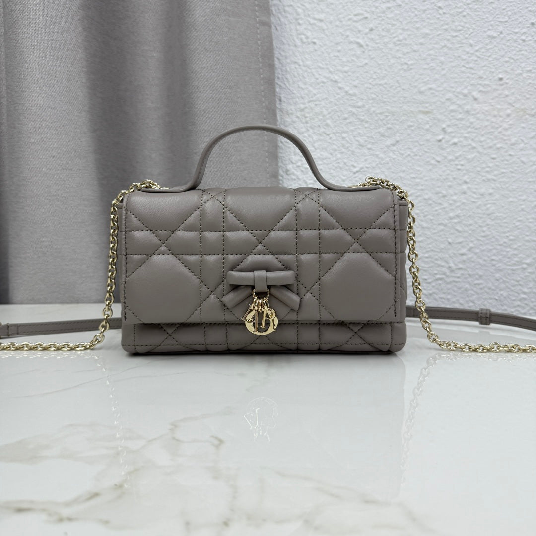 Dior 2026 My Tender Dior Top Handle Mini Chain Bag 21cm Lambskin