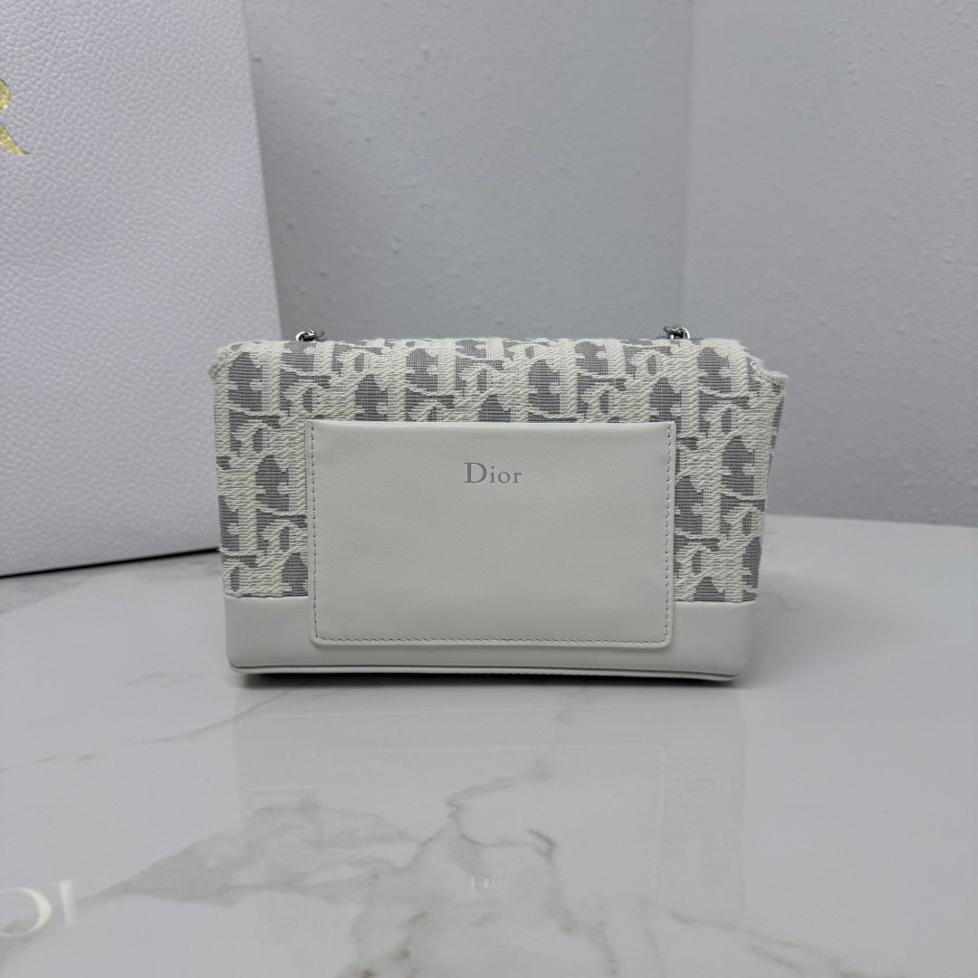 Dior 2026 Chain Bag 21cm Fabric Lambskin