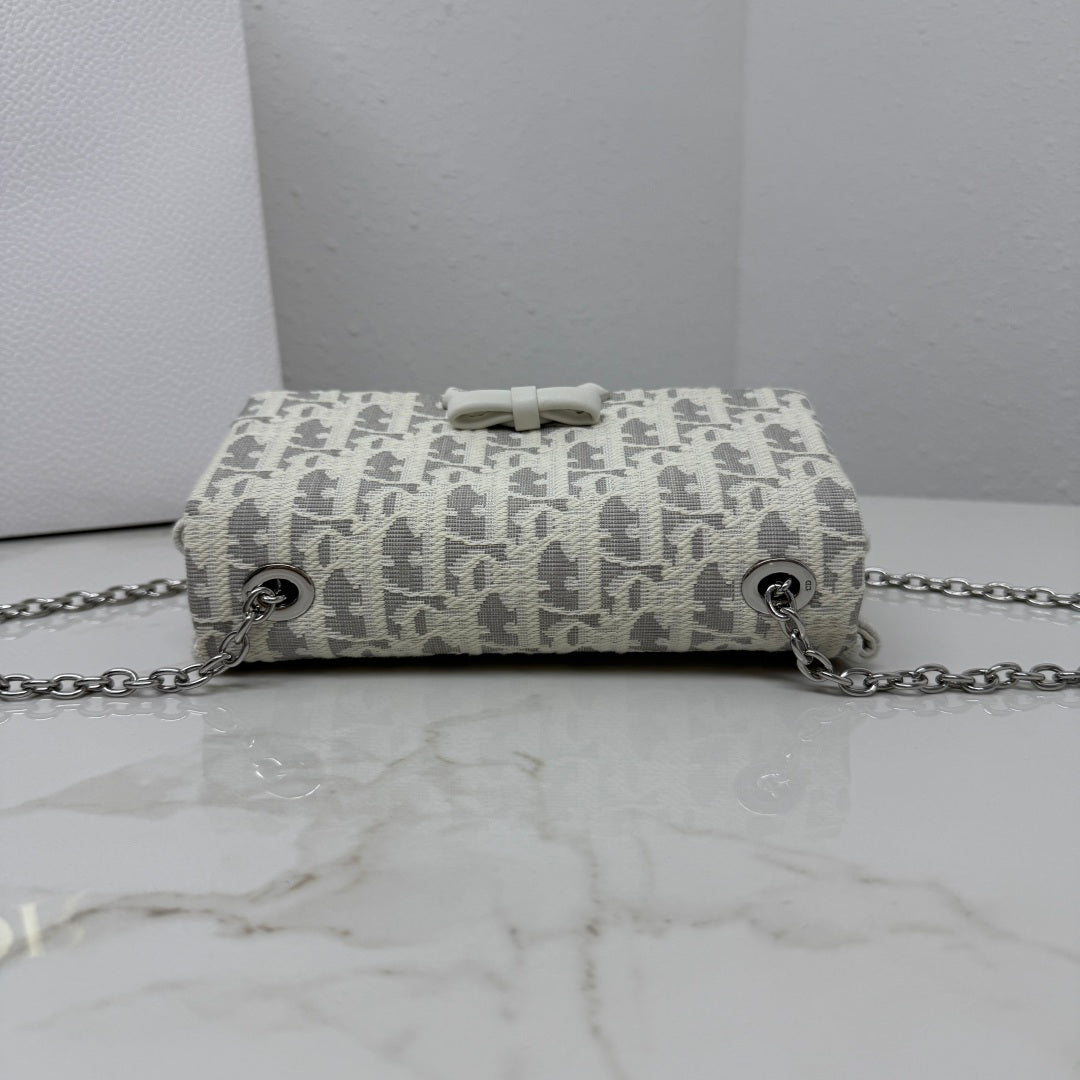 Dior 2026 Chain Bag 21cm Fabric Lambskin