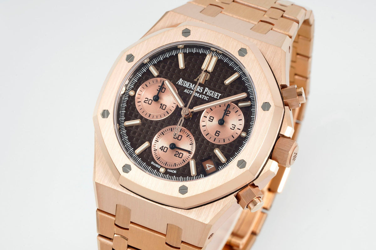 Audemars Piguet Royal Oak Chronograph 41mm Rose Gold Brown Dial