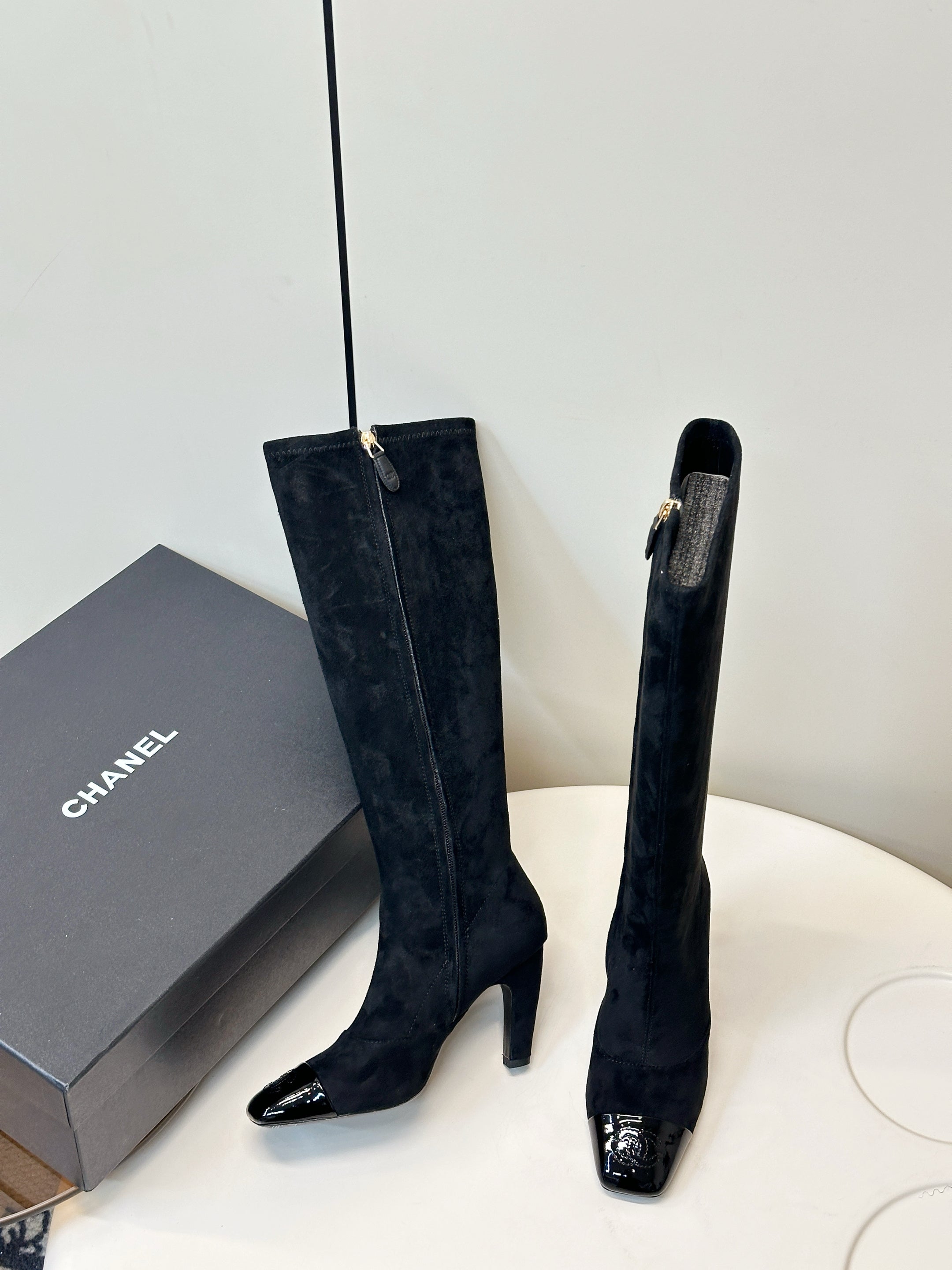 Chanel 2026 Stretch Boots 80mm Suede Cowhide 986293