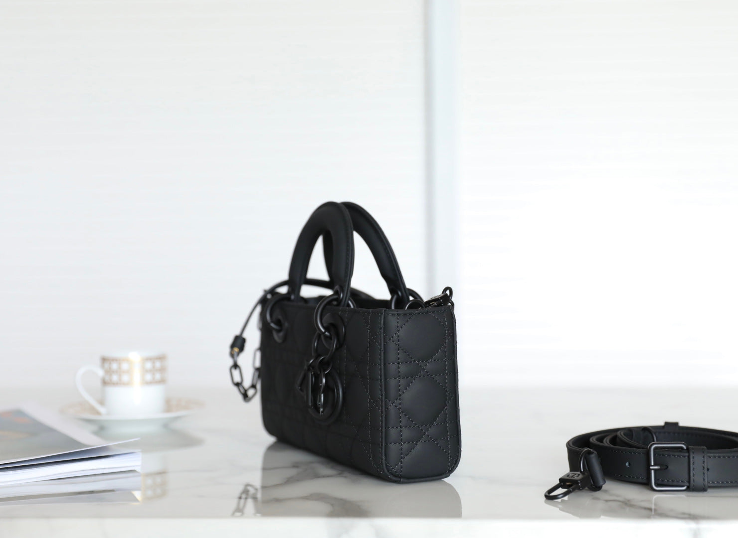 CD Lady D-Joy Black Patent Leather with Black Hardware