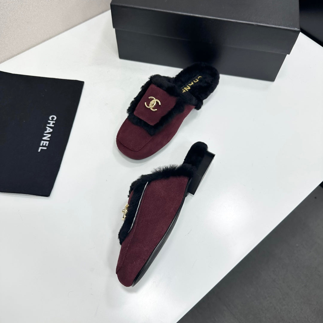 Chanel 2026 Double C Mule Suede Cowhide 985898