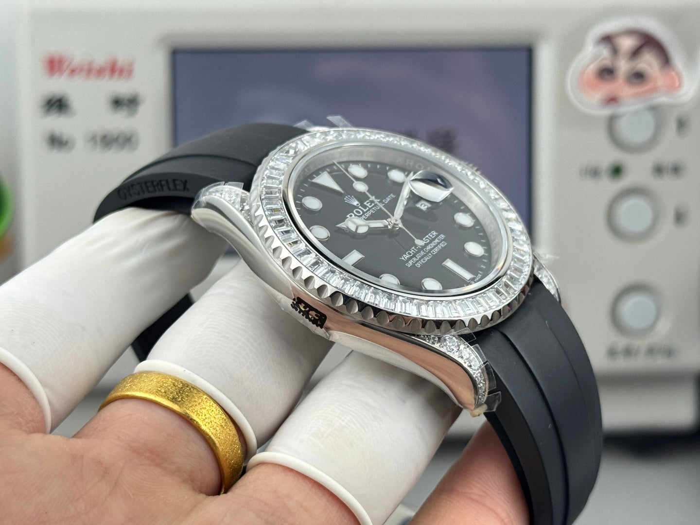 Rolex Yacht-Master 42mm Black Dial Diamond Bezel