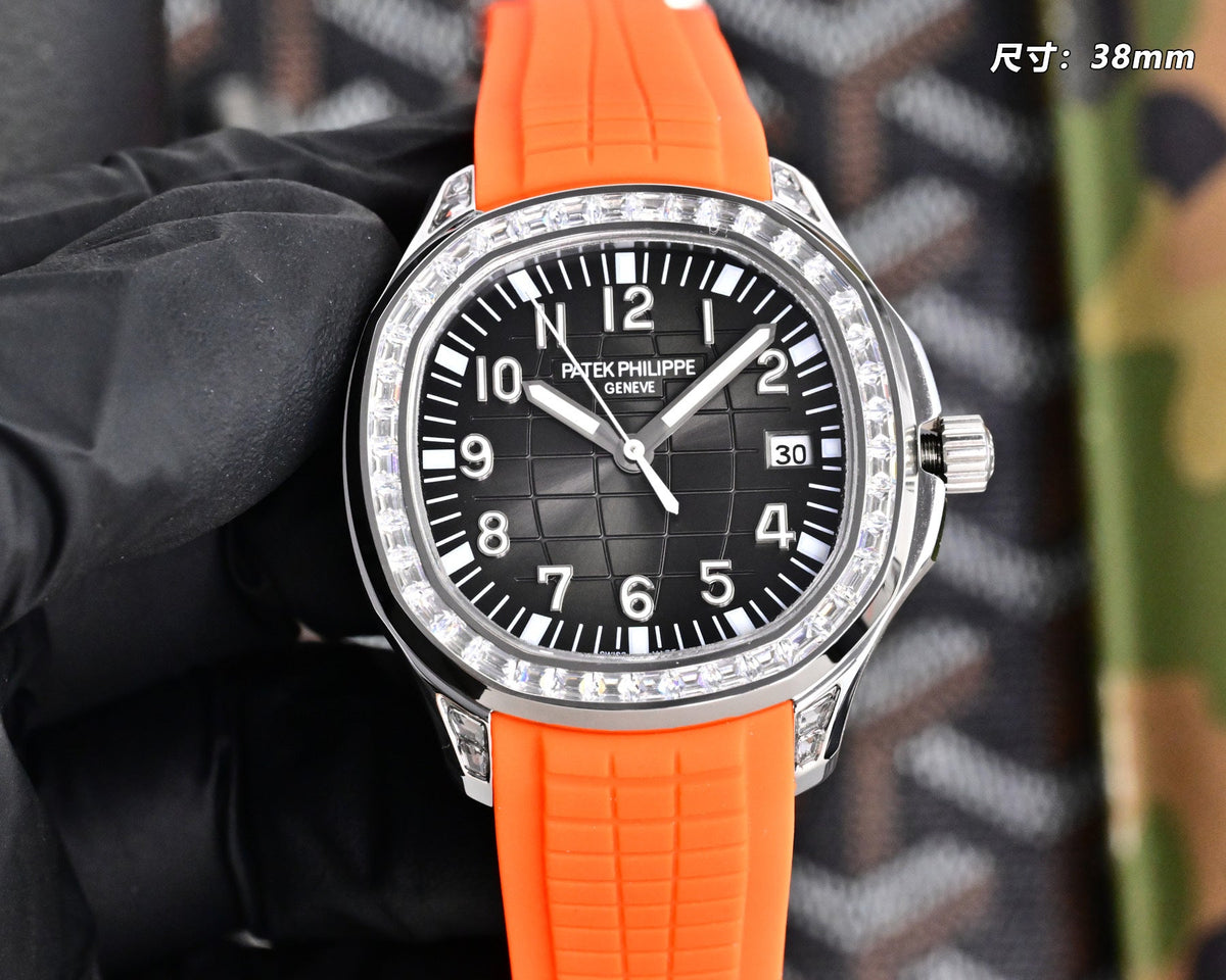 Patek Philippe Aquanaut Diamond 38.8mm Rubber Strap