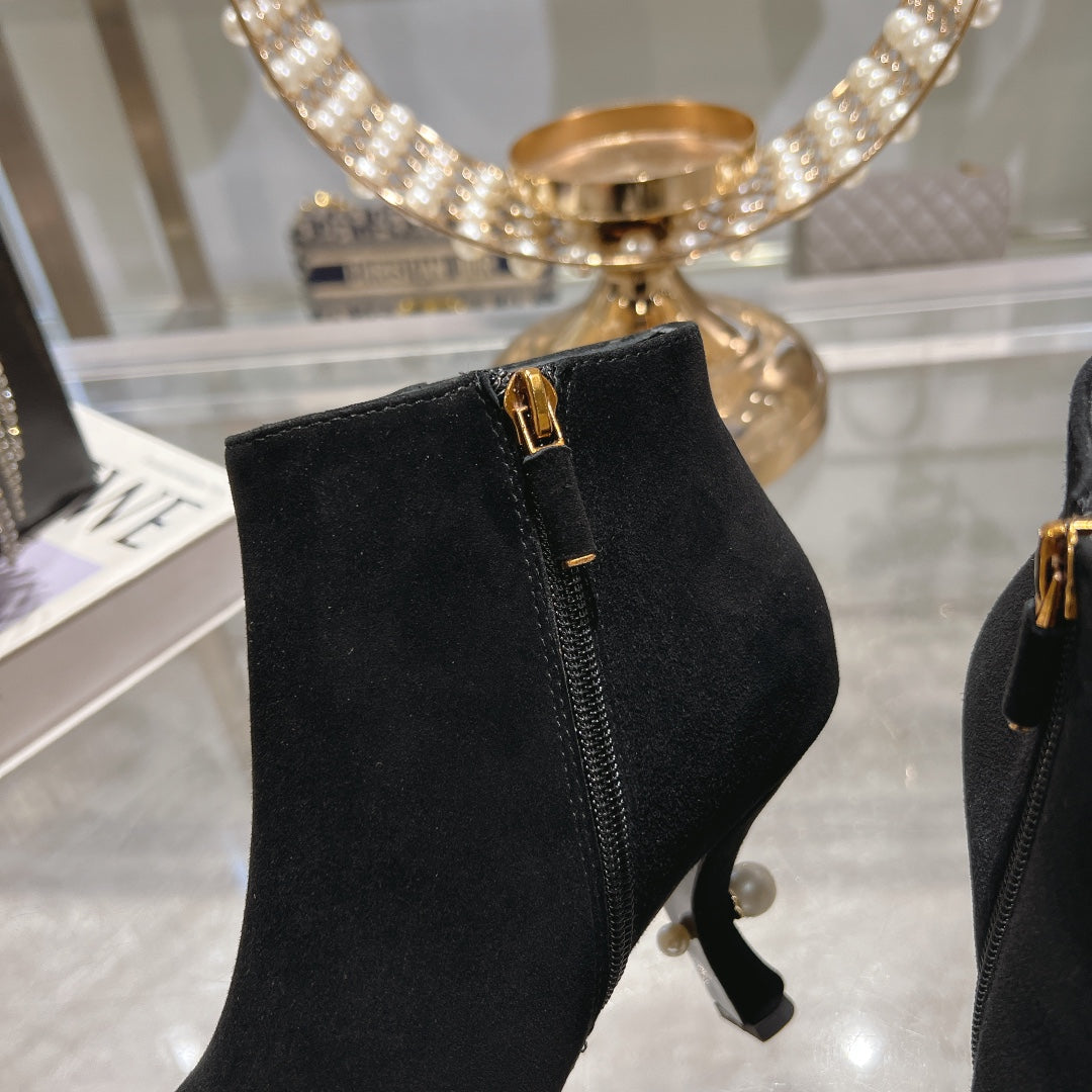 CD Tribales Heeled Ankle Boot 65mm In Black Suede 996430