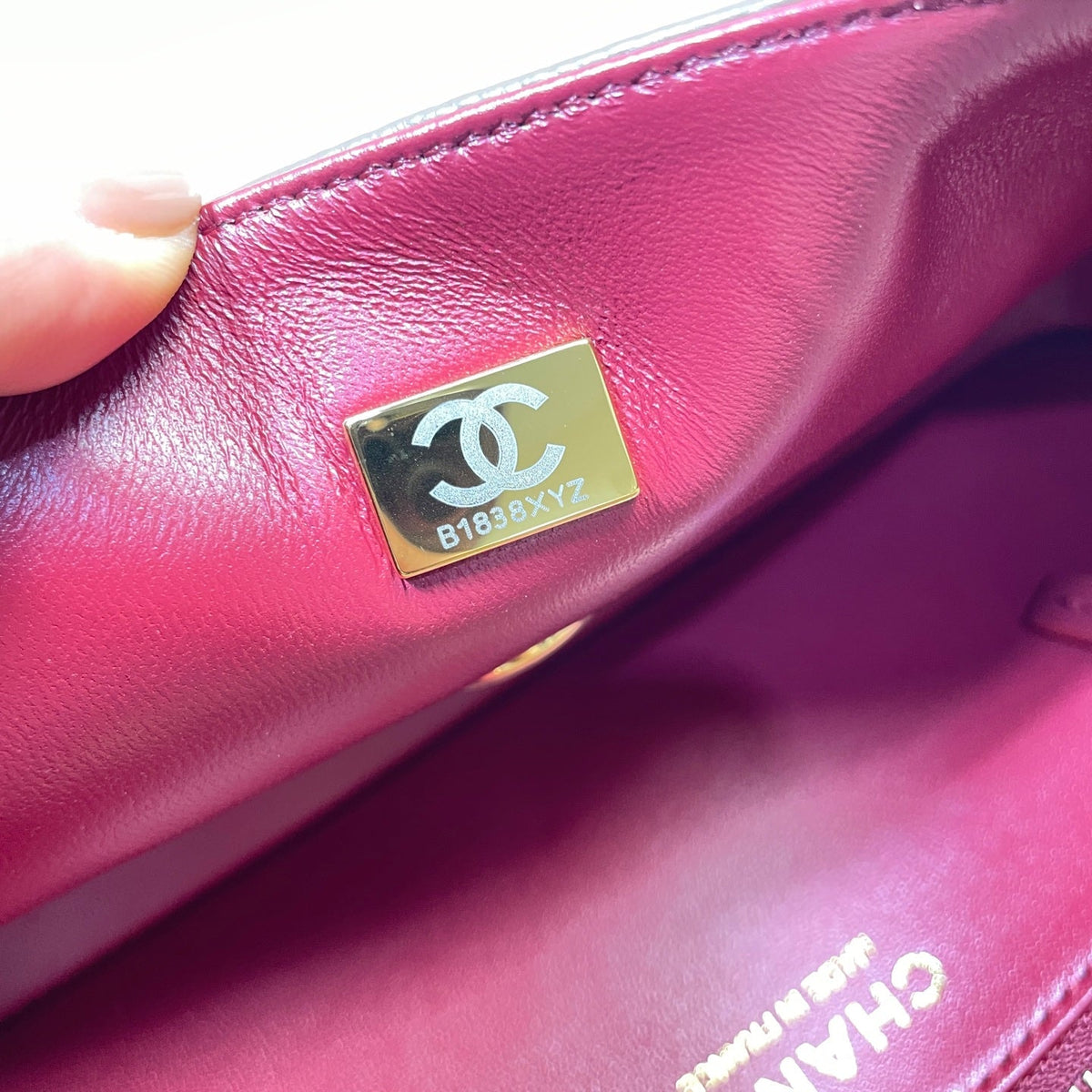 Chanel 2026 Gemstone-encrusted Flap Bag 22cm Textured Leather 407426
