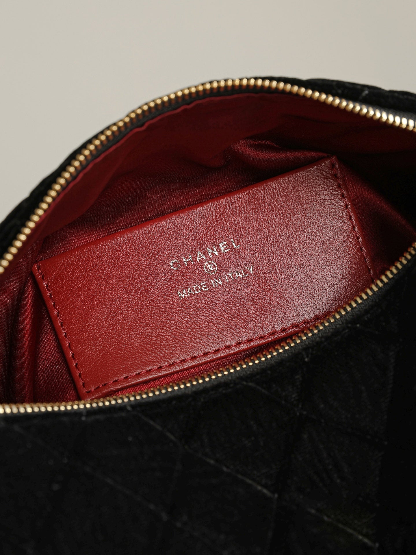 Chanel 2026 Clutch With Strap 23.5cm Black Velvet Leather