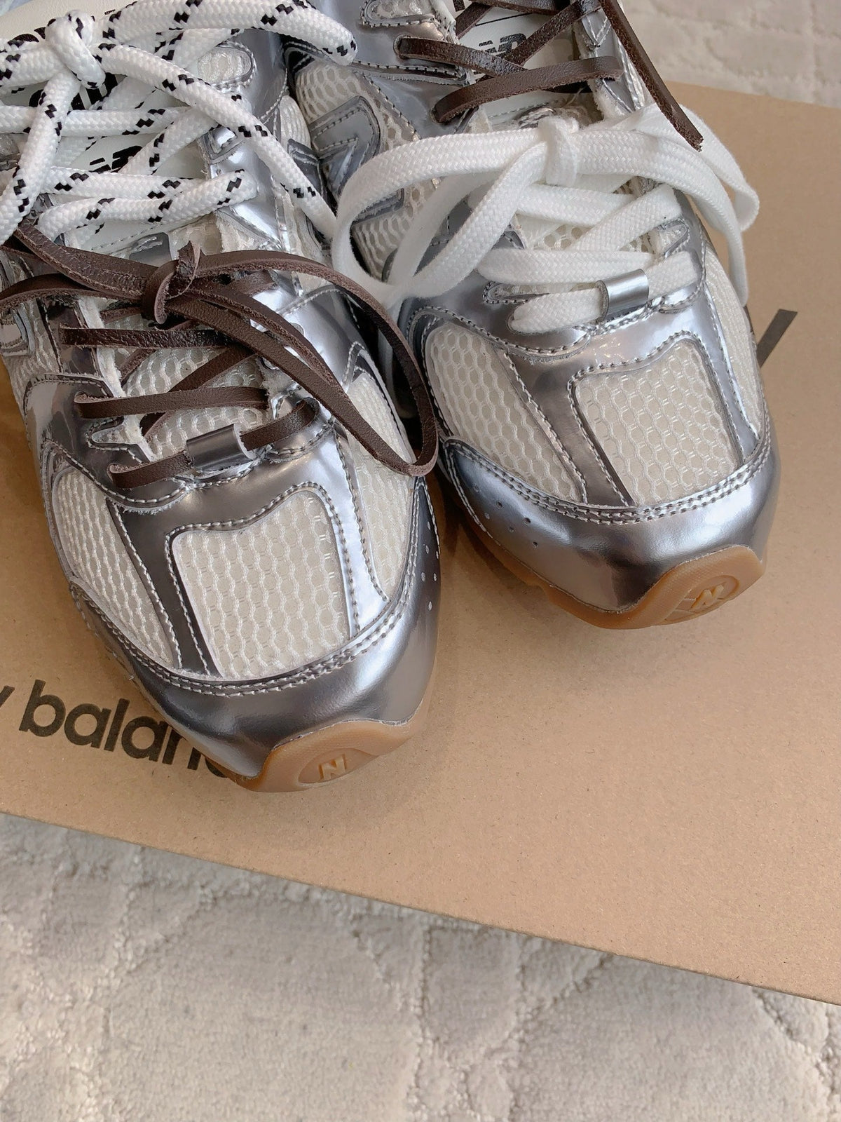 Miu Miu 2026 Balance 530 Sneakers Suede Leather 977043