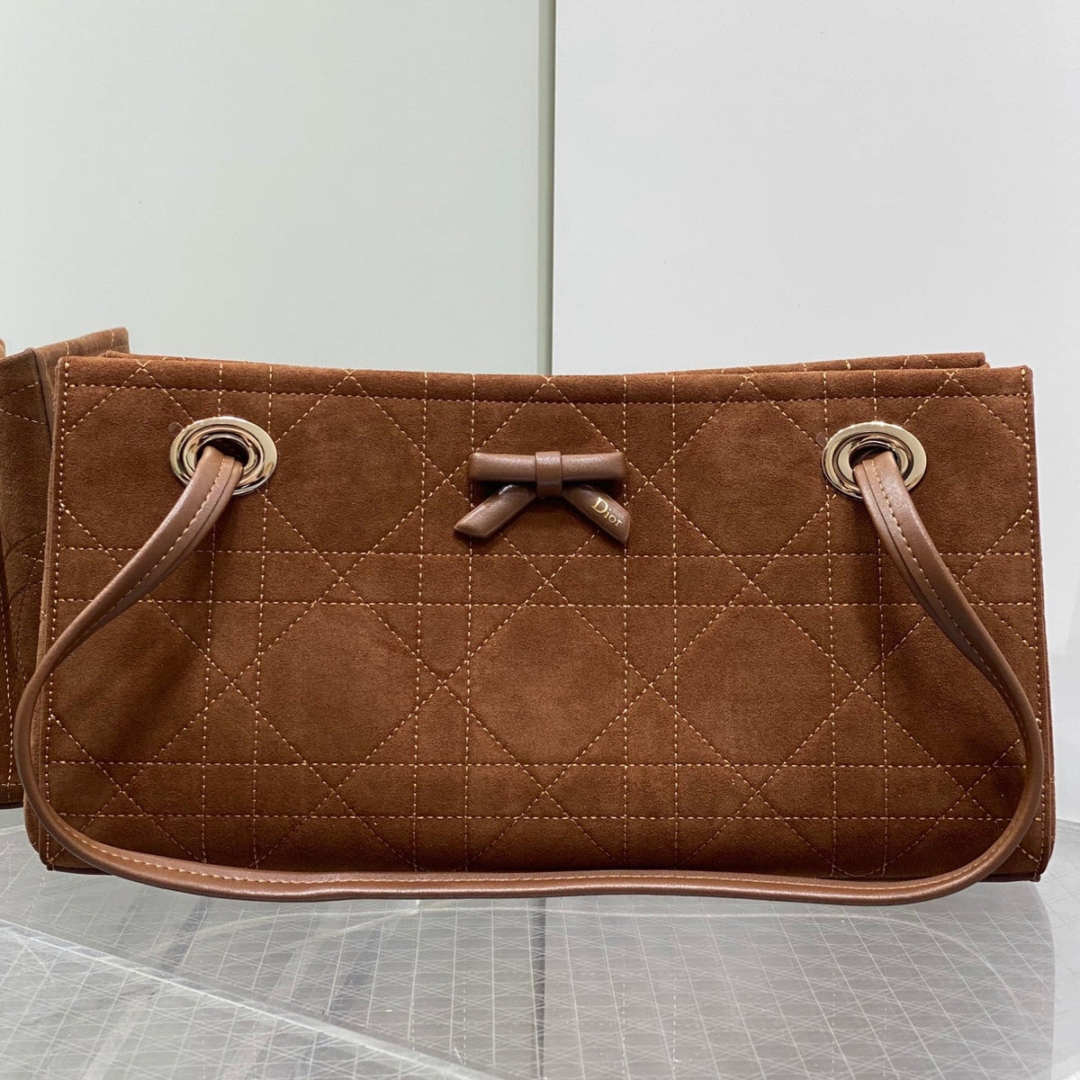 Dior 2026 Promenade Shopping Bag 31cm Suede Leather Canvas 408648