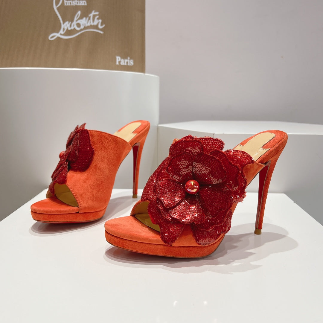 CL 25 Mule High Heel 120mm Suede 240502