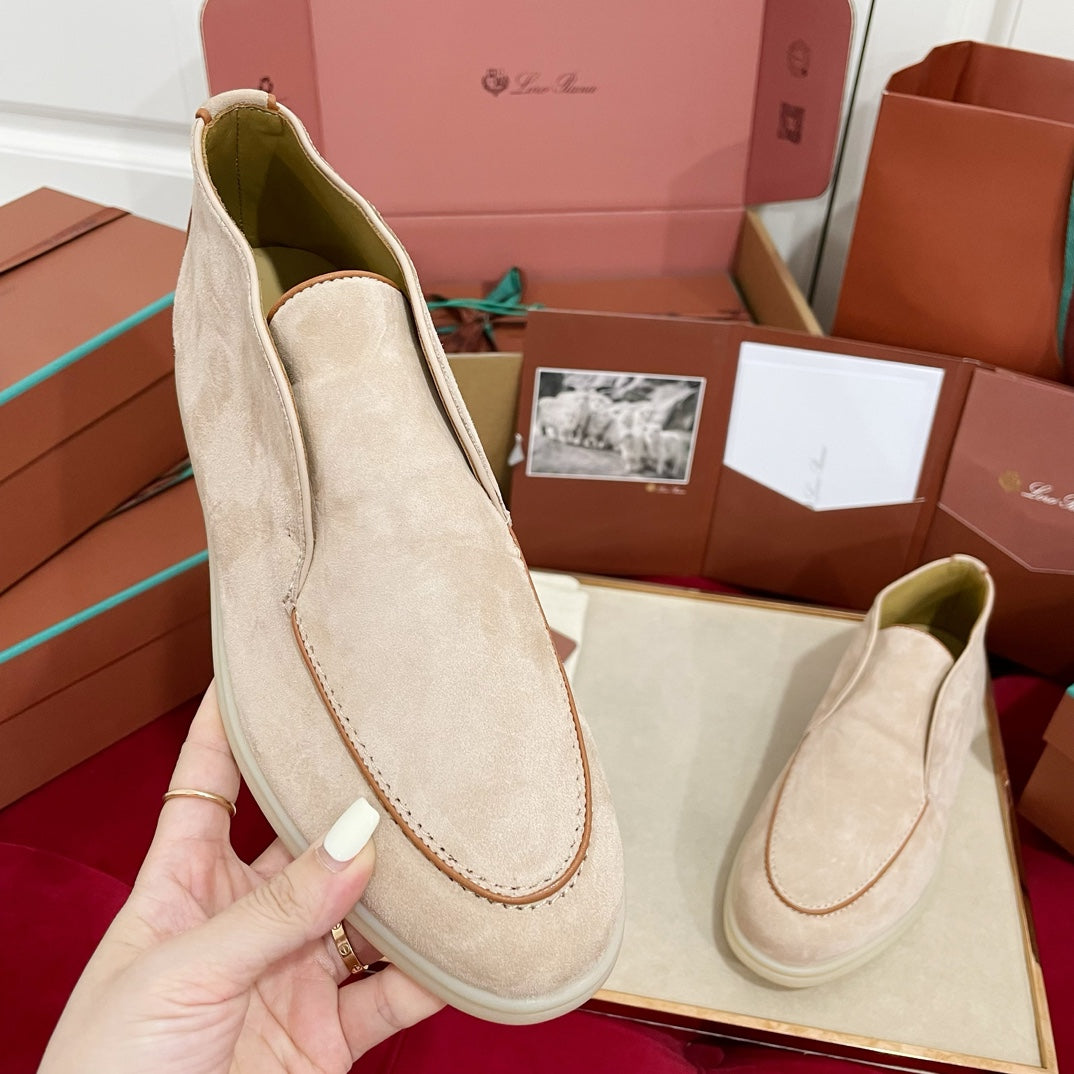LP Open Walk Ankle Boot In Light Beige Pink Mix Brown Suede 978058