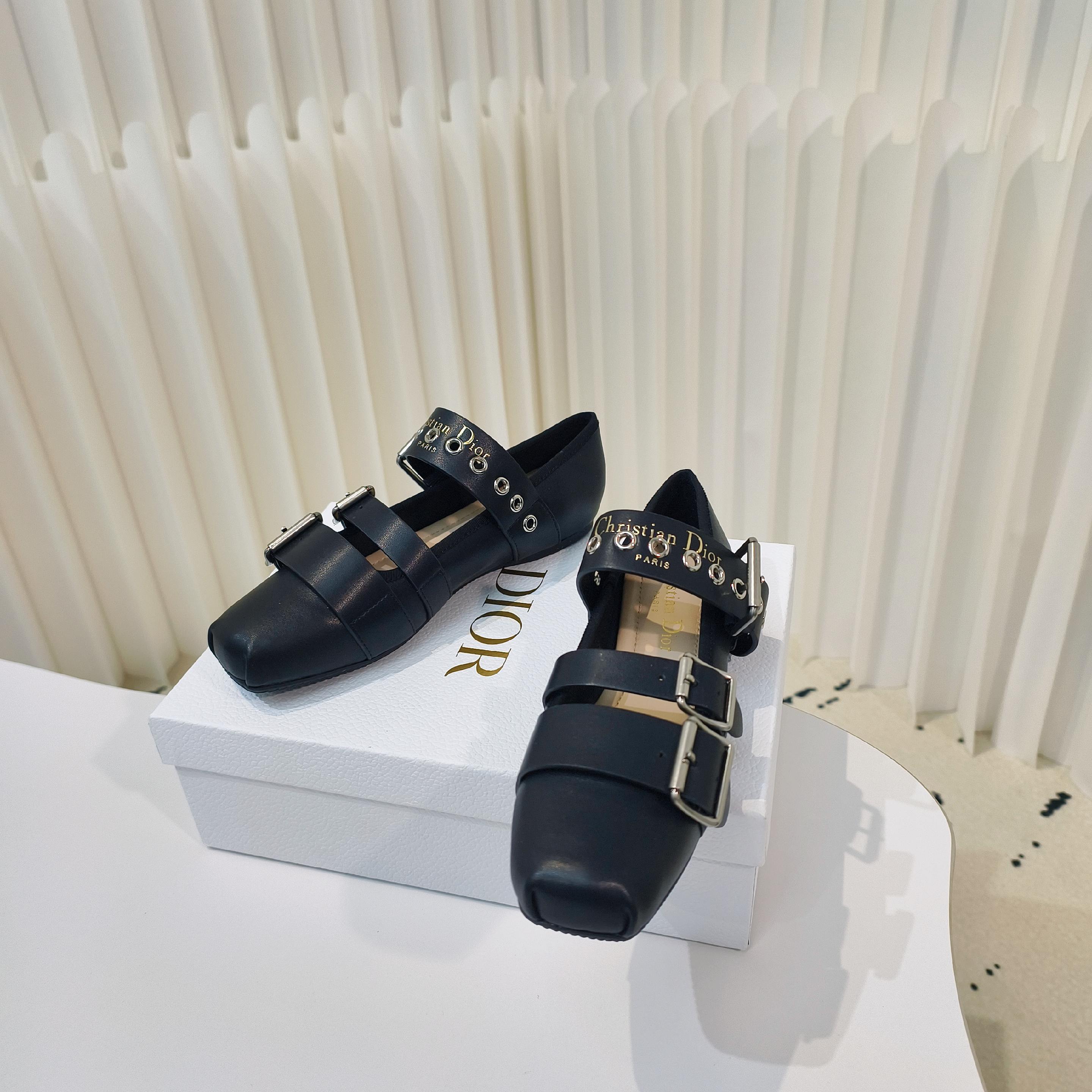 Dior 2026 Mary Jane Flats Suede Calfskin 927880