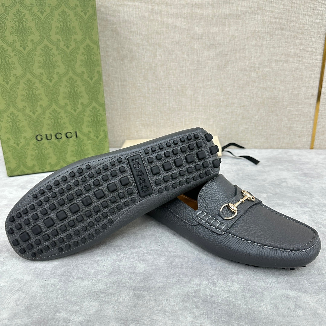 GG Men's Loafer Grey Cowhide 522540